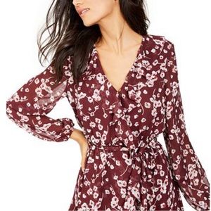 INC | Floral Print Ruffle Dress